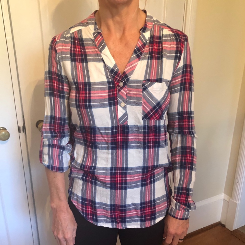 Plaid shirt with pocket detailing